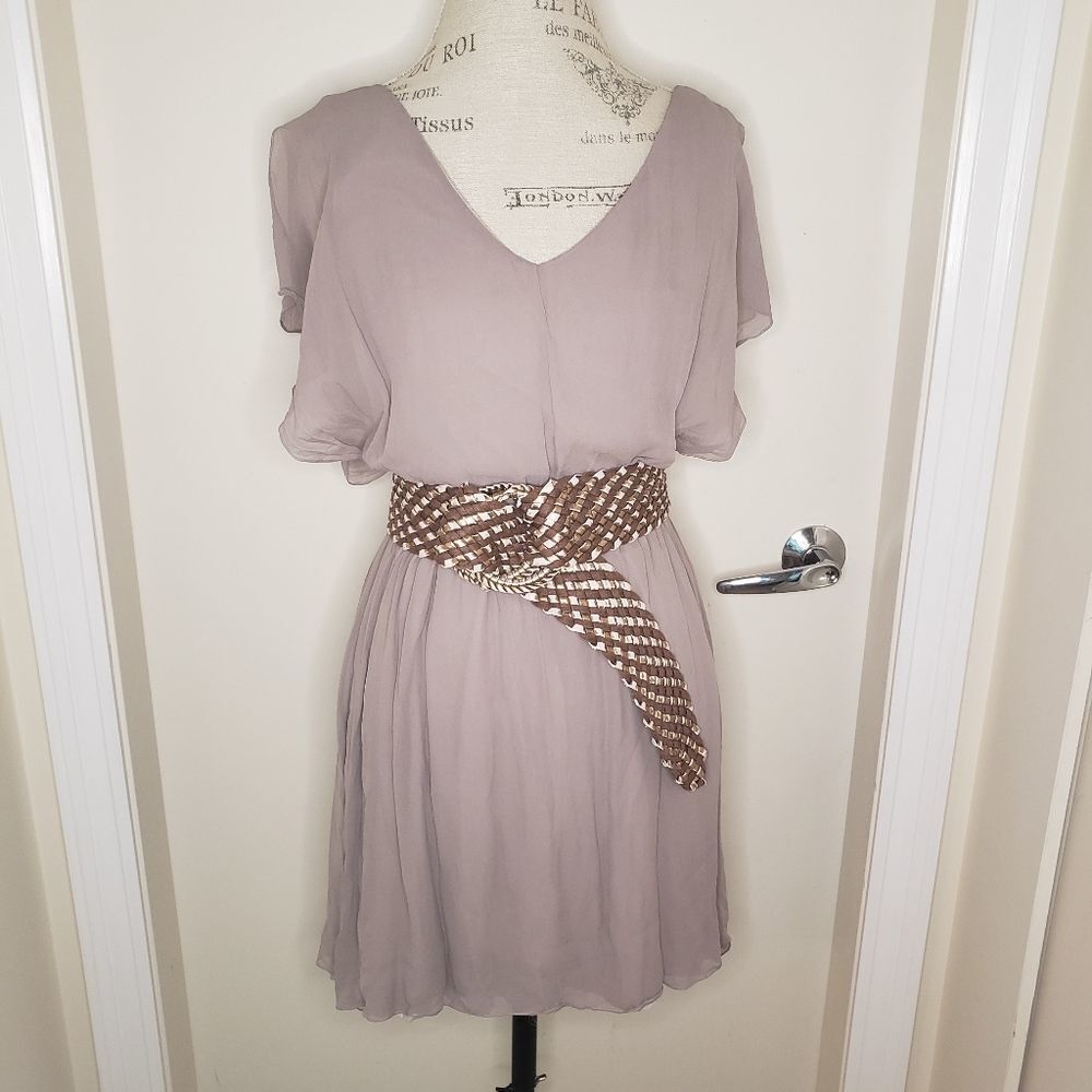Alice + Olivia Flowy Silk Mini Dress